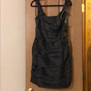 White House Black Market black satin dress